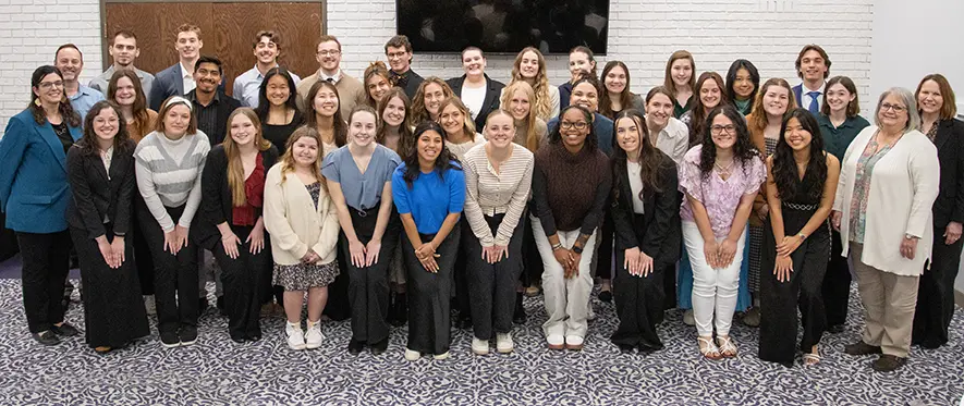 Group of psychology students at a professional conference