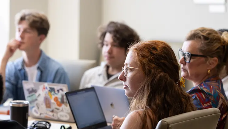 students at desk