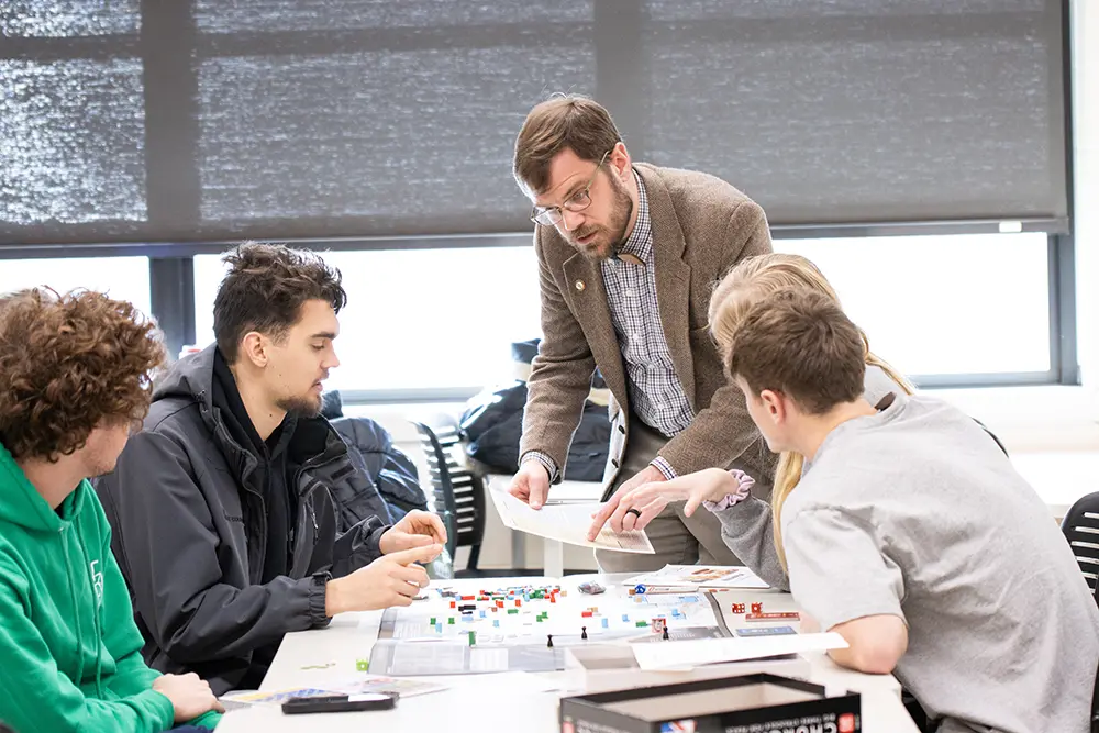 professor in class with students