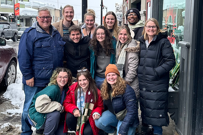 A group of Taylor Film Students at Sundance Film Festival