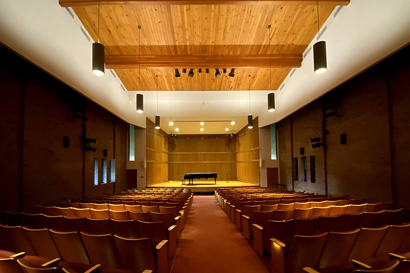 recital hall at taylor university