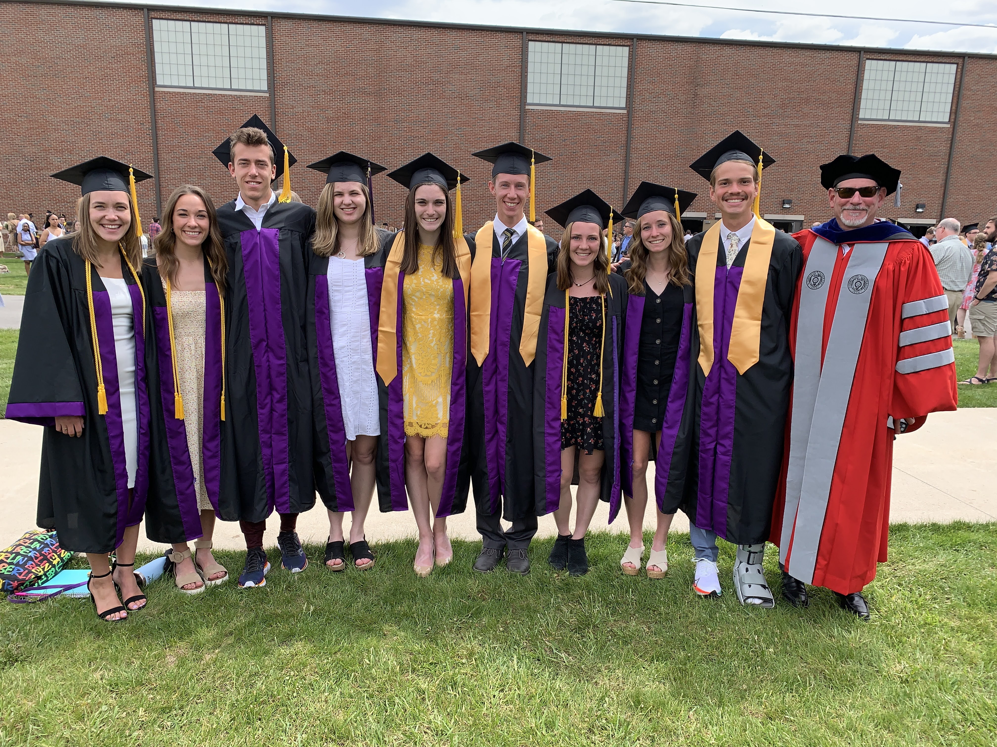 A group of Taylor students at graduation