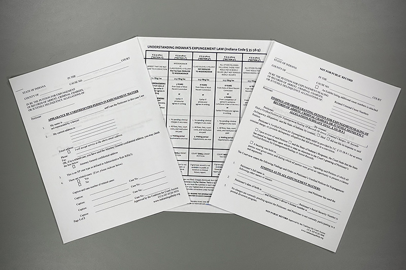 paperwork for criminal records expungement