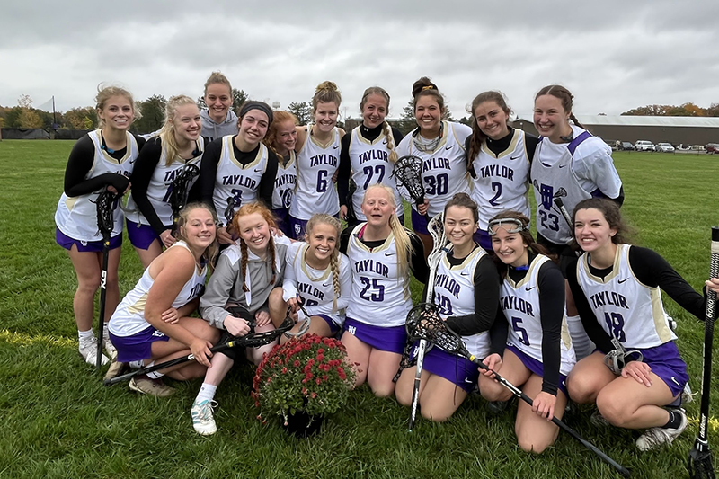 women's lacrosse team after a game