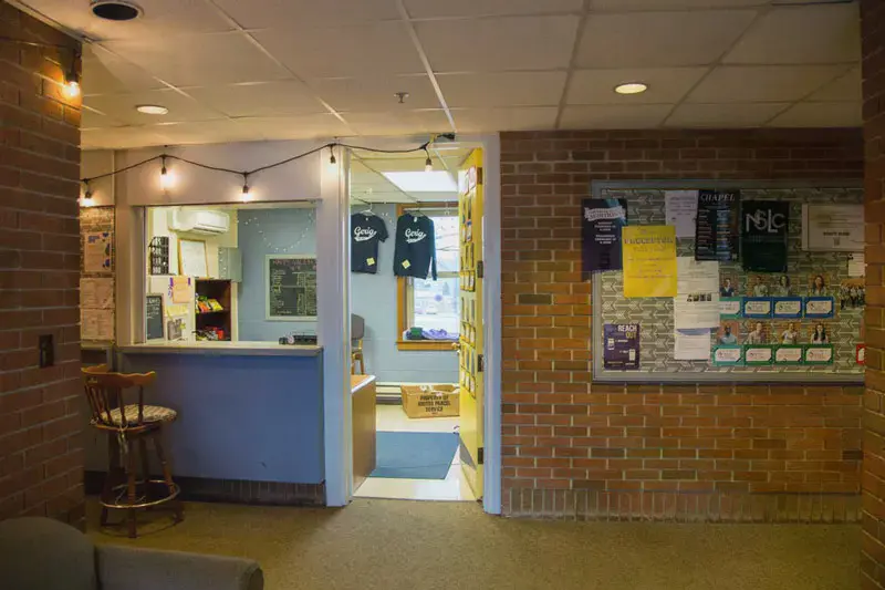 At the front desk, students can buy snacks, get their mail, and access other services