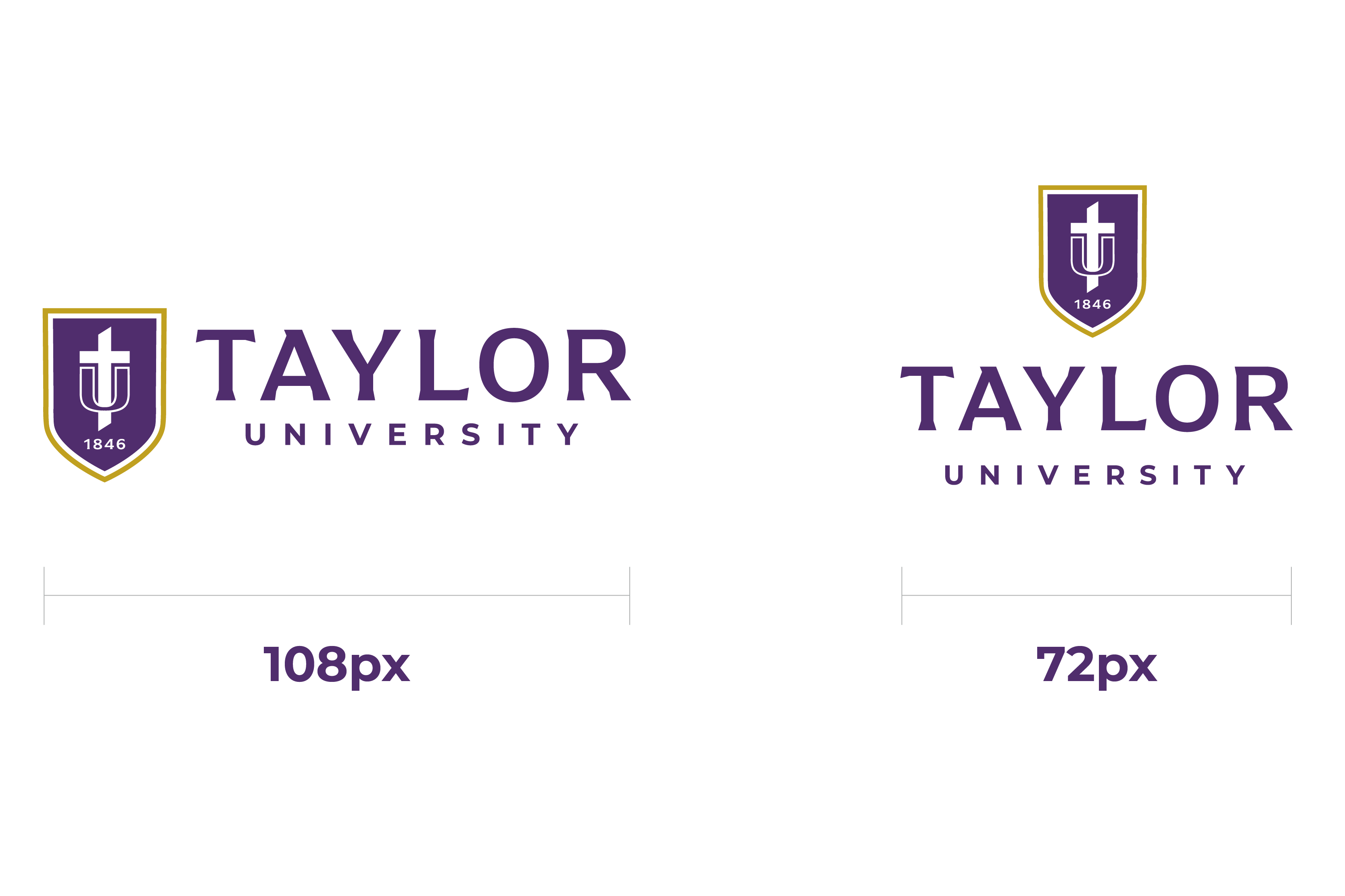 Minimum Size for Taylor University Logos in Digital