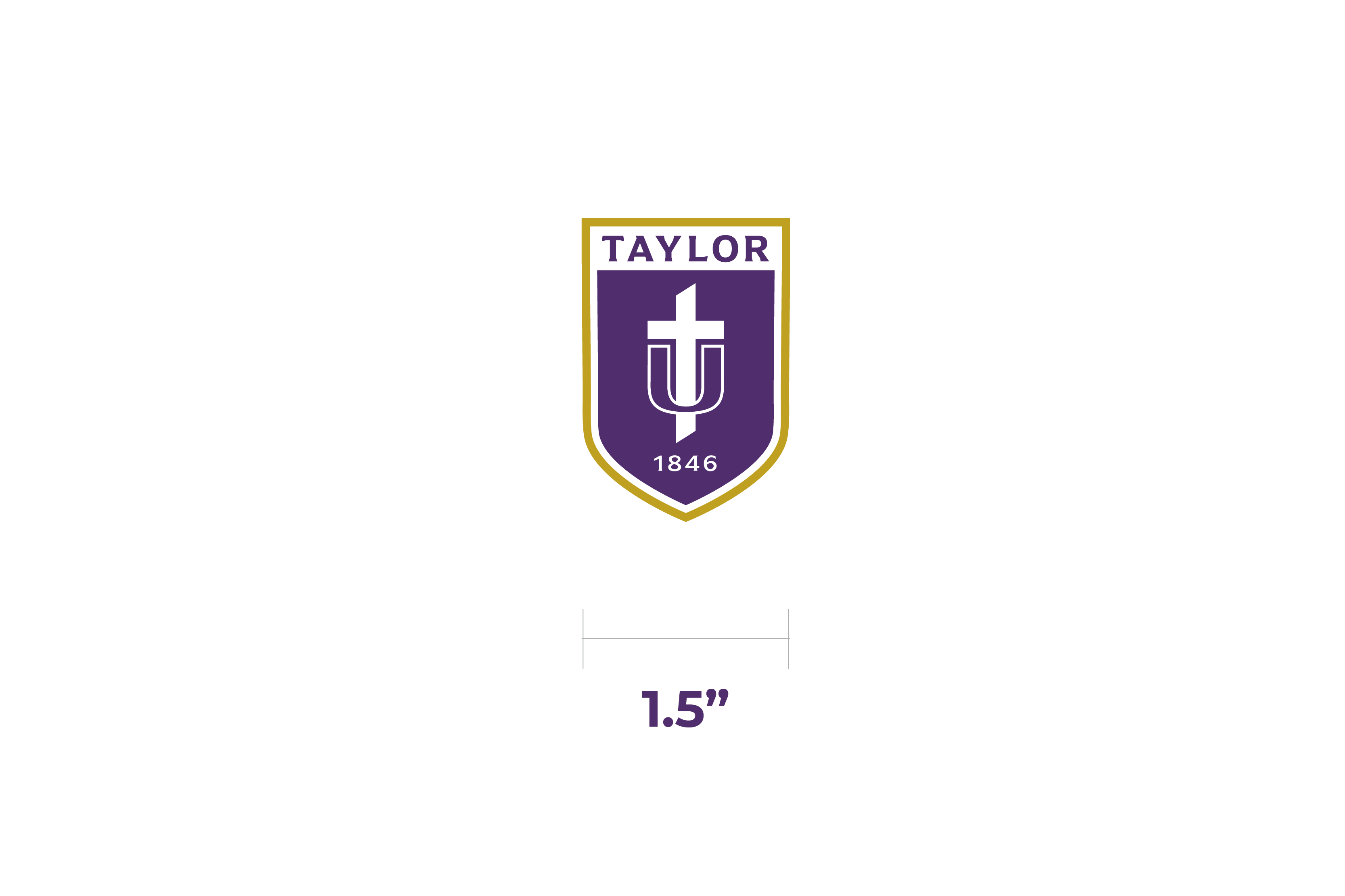 Minimum Size for Taylor University Logos in Embroidery