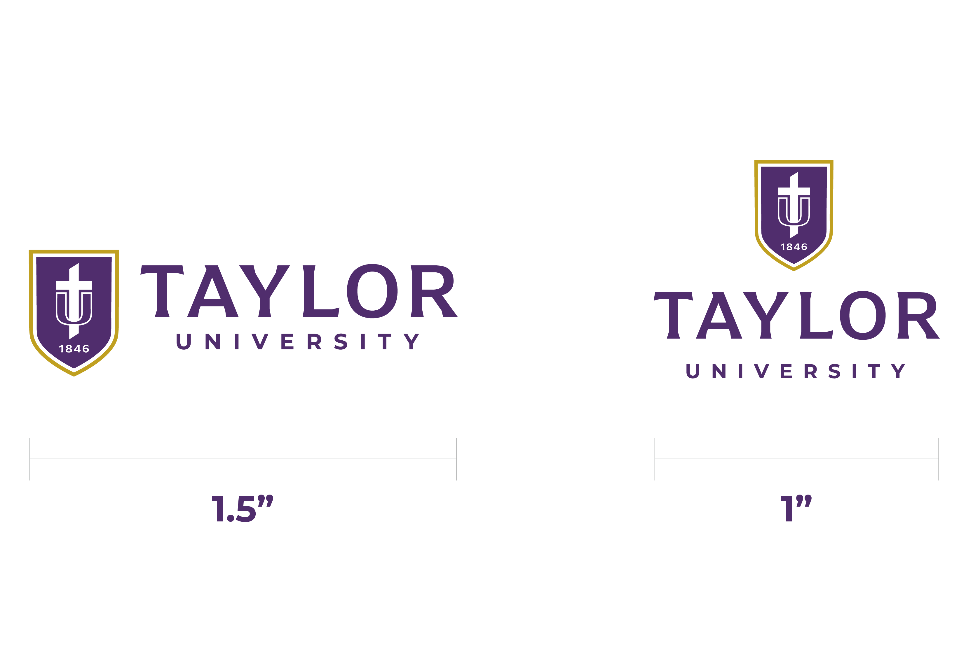 Minimum Size for Taylor University Logos in Print