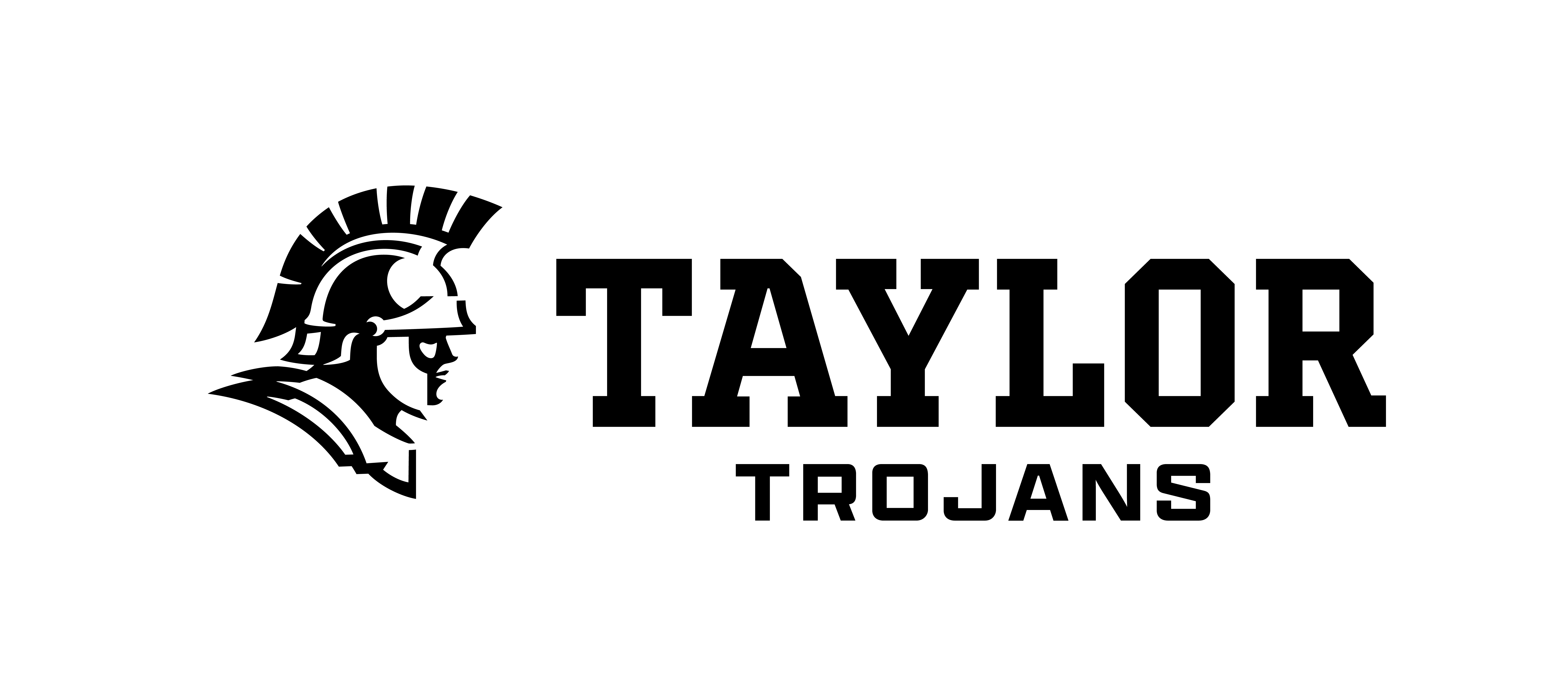 black horizontal trojan logo