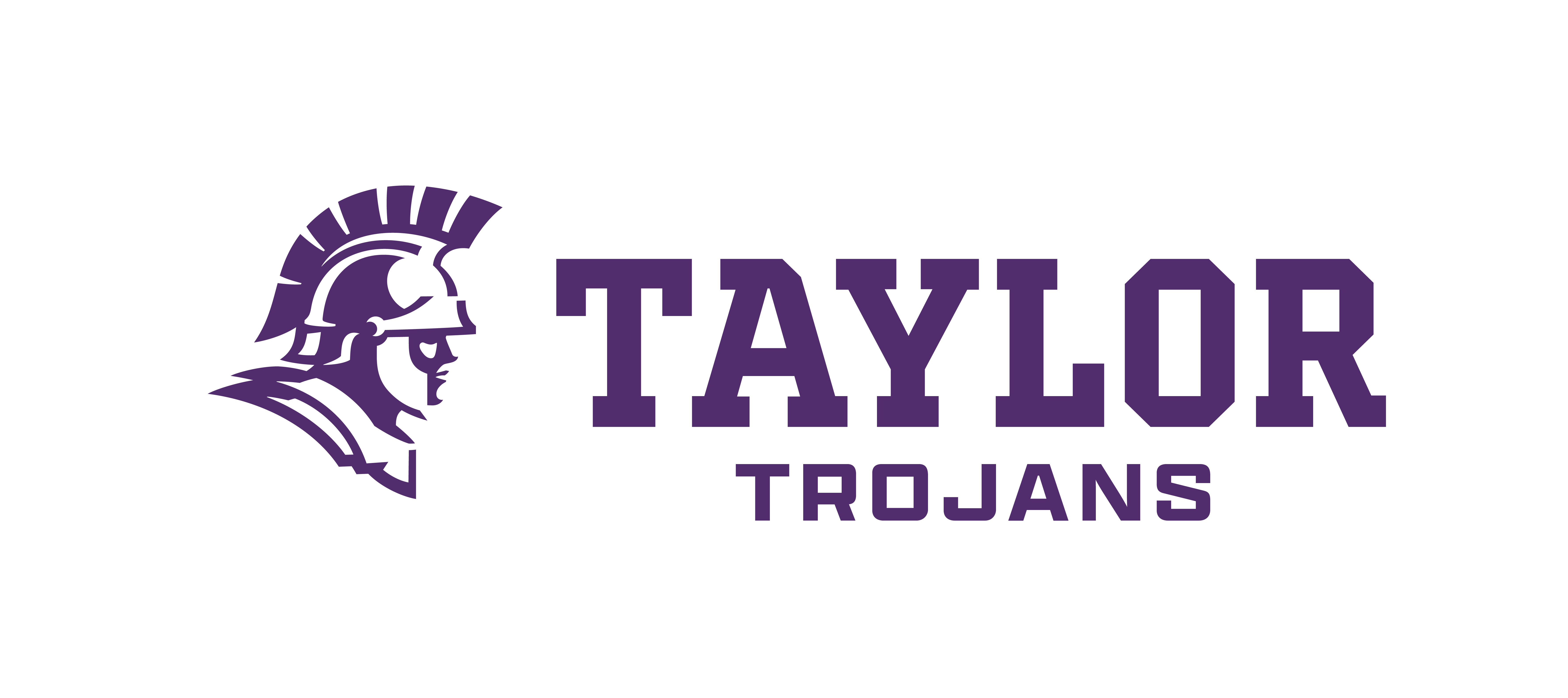 purple horizontal trojan logo