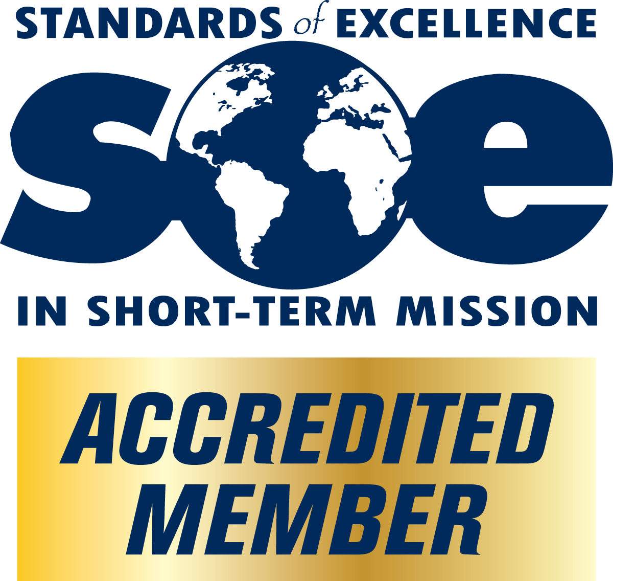 Award for Being an Accredited Member of the Standards of Excellence in Short-Term Missions.