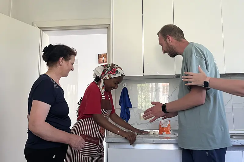 inside a home in Albania