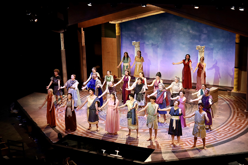 Boys From Syracuse cast on stage