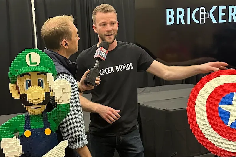 Chris Gearhart being interviewed