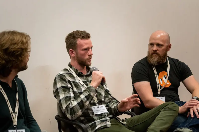 Jon Denning and Chris Gearhart presenting