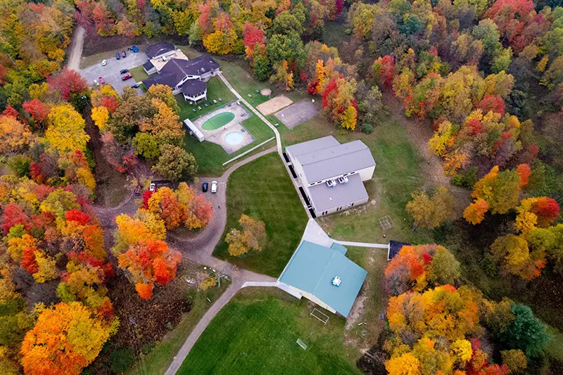 eagle village camp aerial view