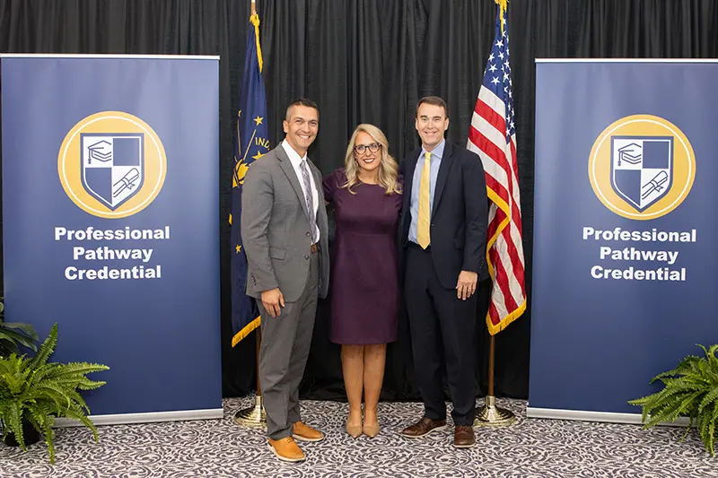 Taylor leaders with Indiana Secretary of Education Katie Jenner