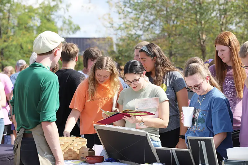 Vendor tables at Shop the Loop
